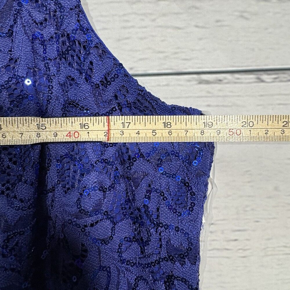 MARINA Cobalt Blue Bodycon Formal Cocktail Party Dress Size 12 Womens NWT - Picture 6 of 9